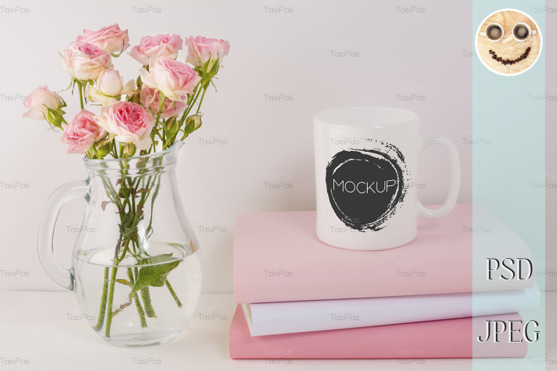 coffee-mug-mockup-with-pink-roses