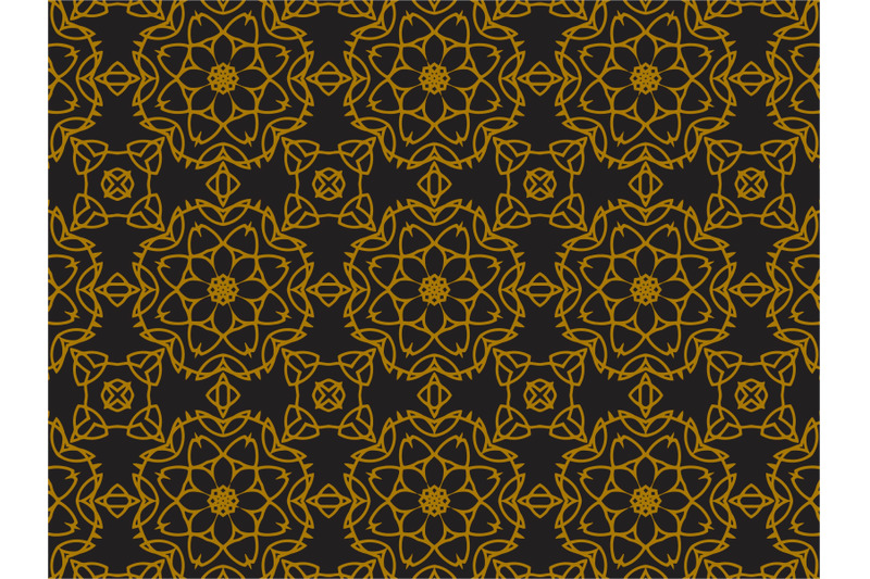 pattern-gold-icon-jasmine-flowers