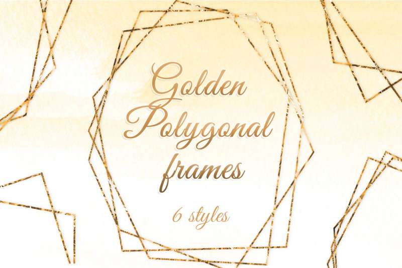 gold-polygonal-foil-frames-card-design