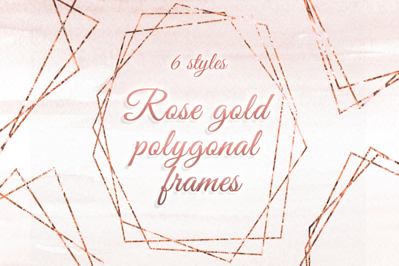rose-gold-polygonal-foil-frames-card-design