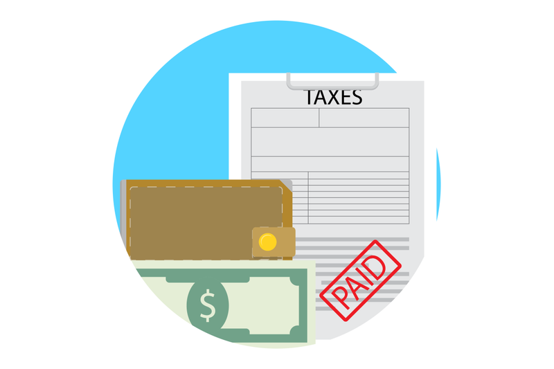 taxes-paid-money-saved-icon-flat