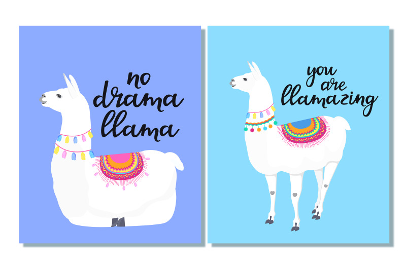 Adorable llama. Funny guanaco By LiluArt | TheHungryJPEG