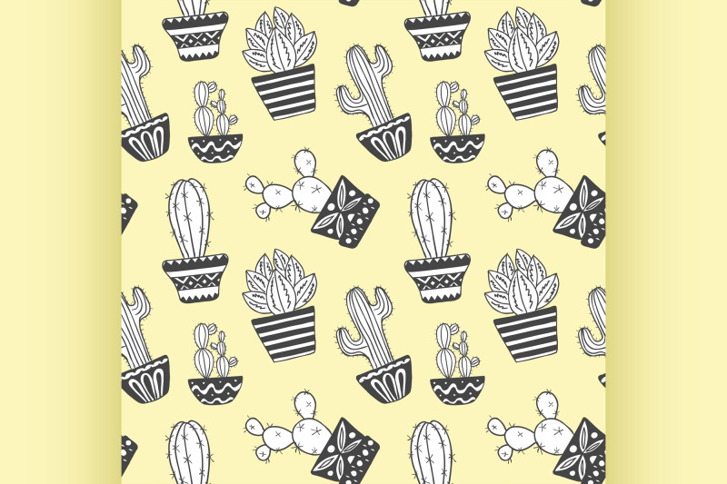 hand-drawn-sketch-pattern-vector-cactus