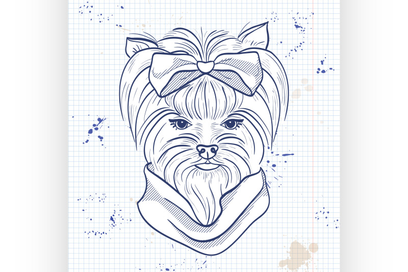 vector-color-sketch-of-elegant-dog