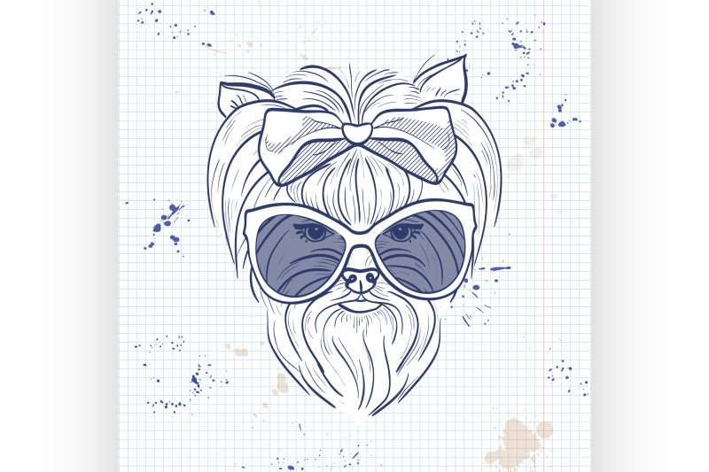 vector-color-sketch-of-elegant-dog