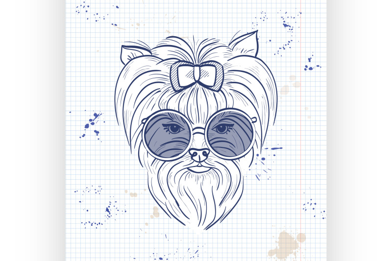 vector-color-sketch-of-elegant-dog