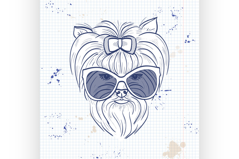 vector-color-sketch-of-elegant-dog