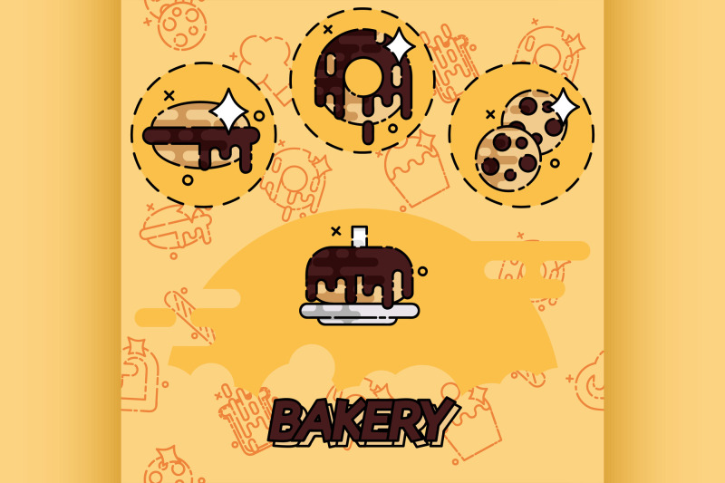 bakery-flat-concept-icons