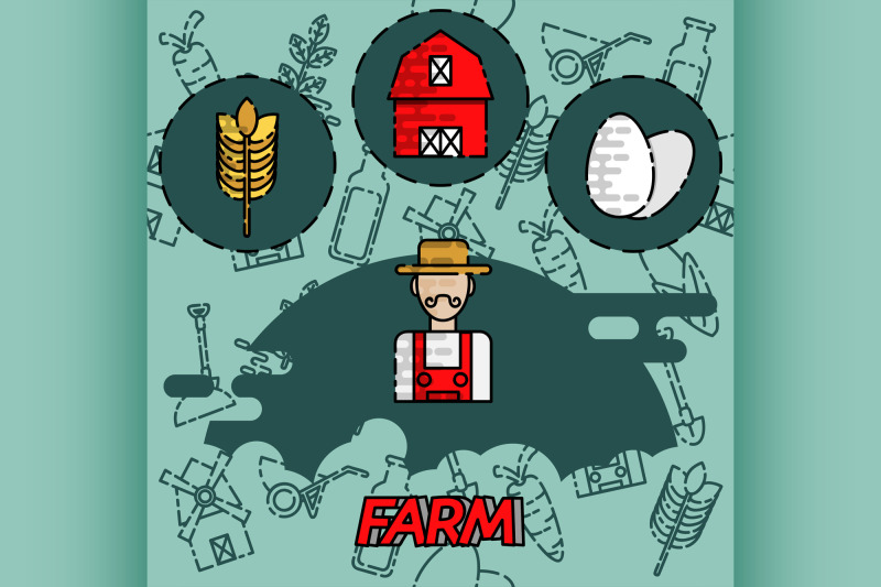 farm-flat-concept-icons