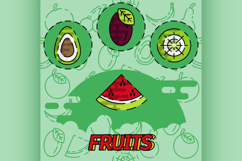 fruits-flat-concept-icons