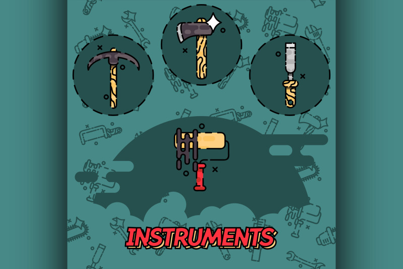 instruments-flat-concept-icons