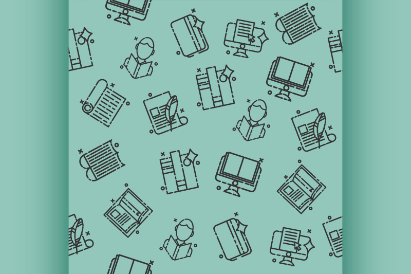 library-flat-icons-pattern