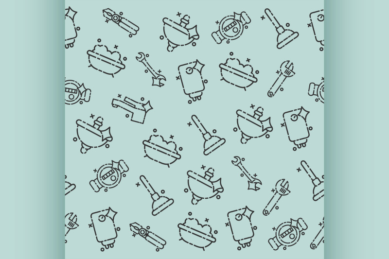 plumbing-concept-icons-pattern