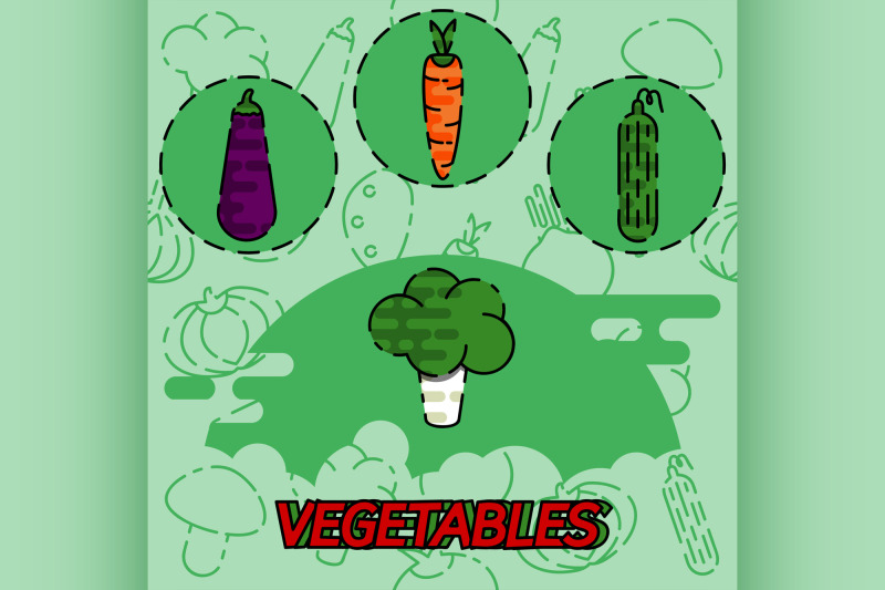 vegetables-flat-concept-icons