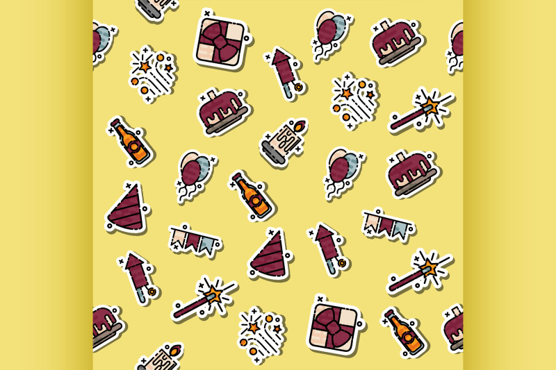 party-concept-icons-pattern