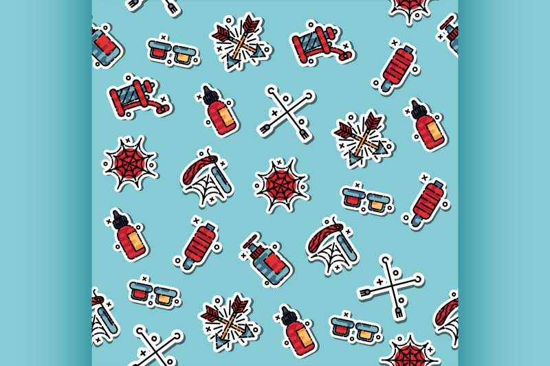 tattoo-flat-icons-pattern