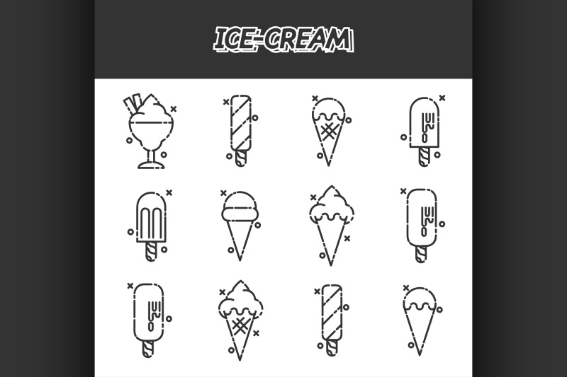 ice-cream-flat-icons-set