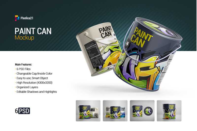 Download Paint Can Mockup By Pixelica21 | TheHungryJPEG.com