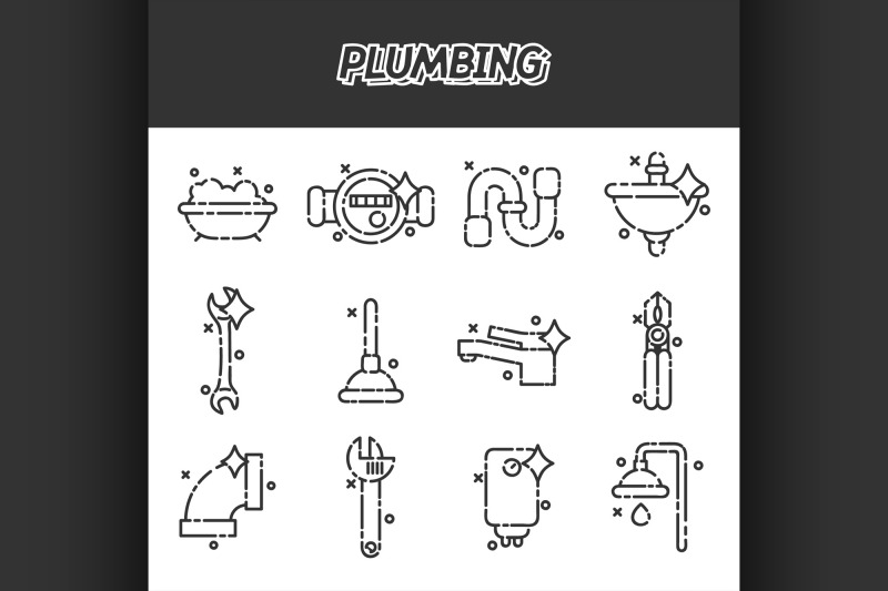 plumbing-concept-icons-pattern