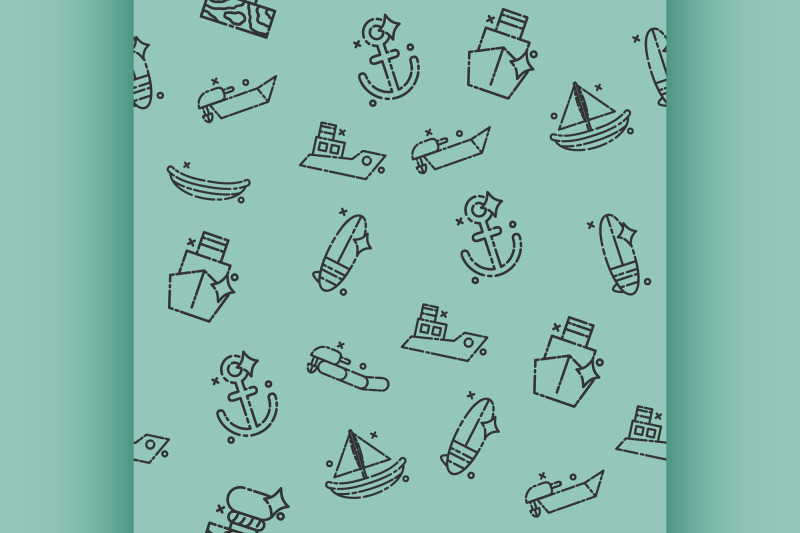 sea-transport-concept-icons-pattern