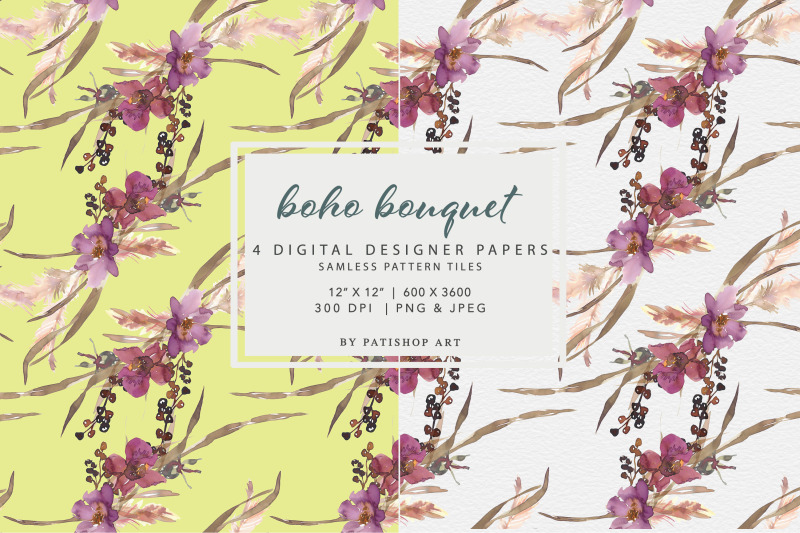 watercolor-boho-floral-frames-patterns-and-wreaths