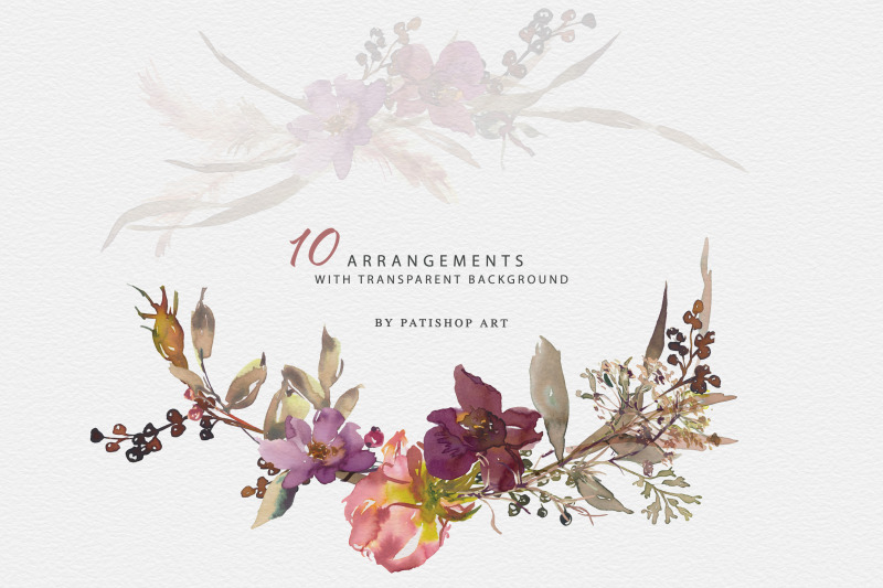 wildflower-watercolor-arrangements-and-elements