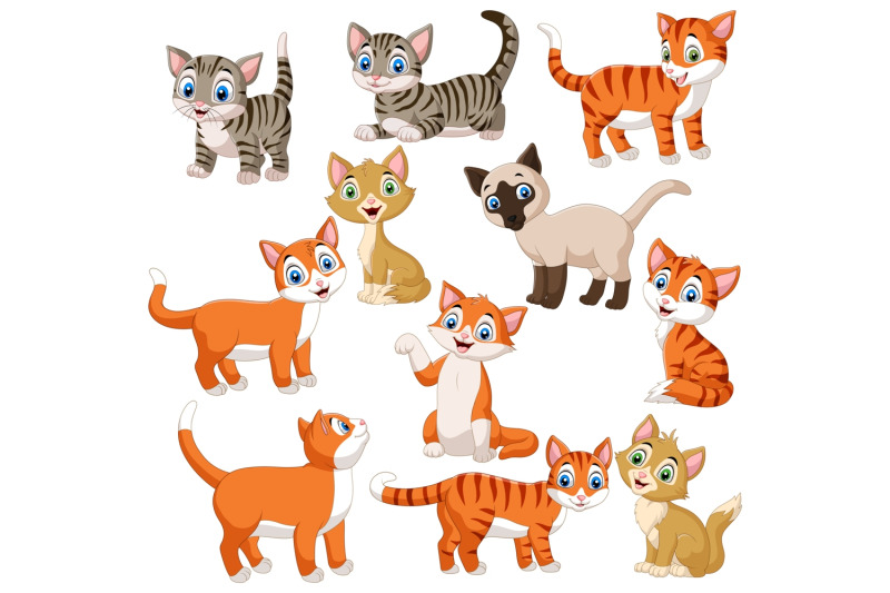 cartoon-cats-clip-art-set-graphic