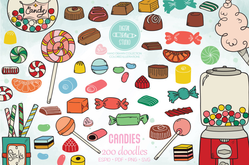 candies-color-hand-drawn-lollipop-chocolate-bubble-gum-dispenser