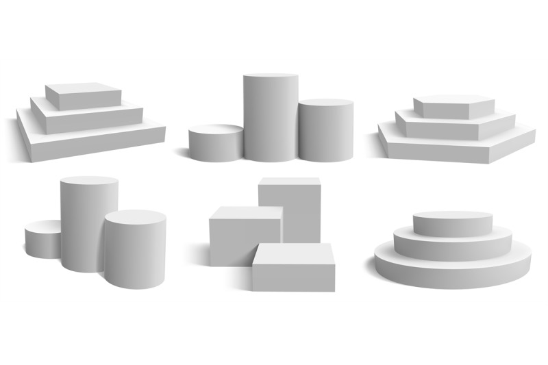 stage-podium-platforms-realistic-white-square-and-round-pedestal-geo