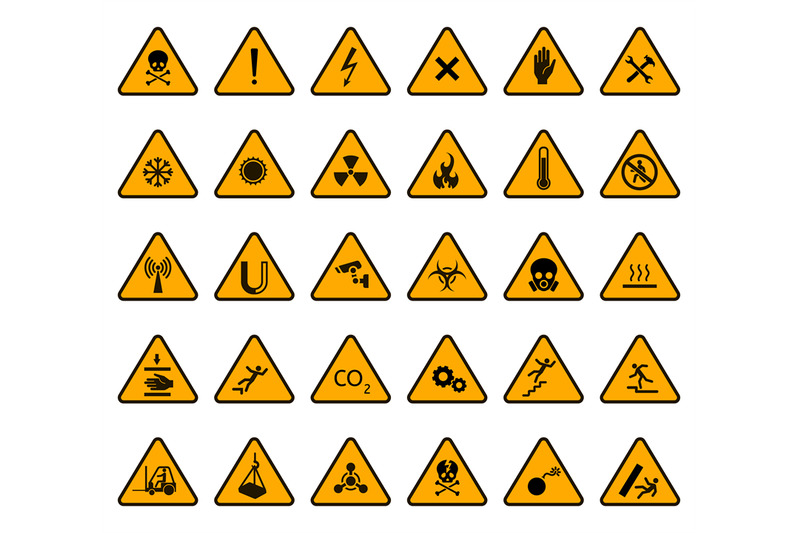 warning-signs-caution-attention-warning-yellow-sign-danger-high-volt