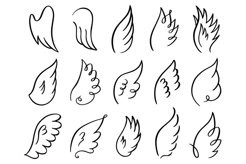 hand-drawn-wings-doodle-sketch-angel-flight-feather-angels-or-birds
