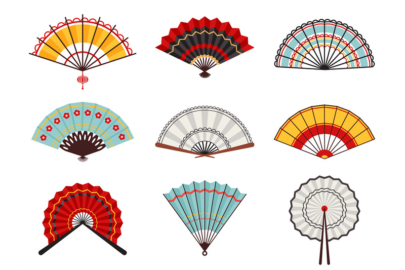 asian-hand-fans-paper-folding-hand-fans-chinese-japanese-decorative