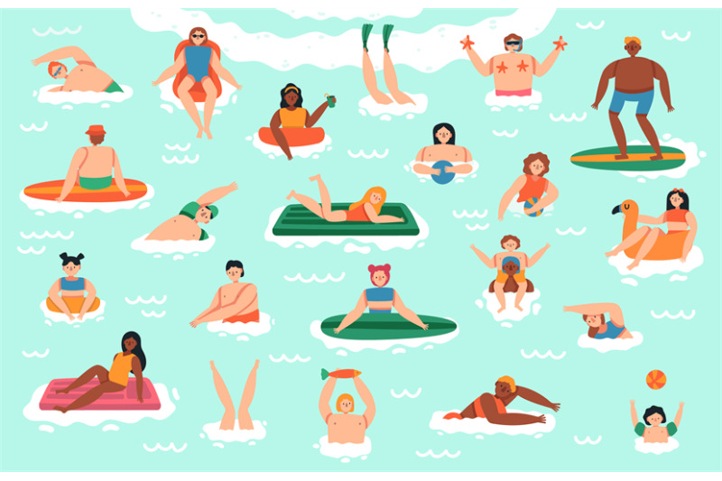 sea-swim-characters-people-ocean-swimming-diving-surfing-and-sunbat