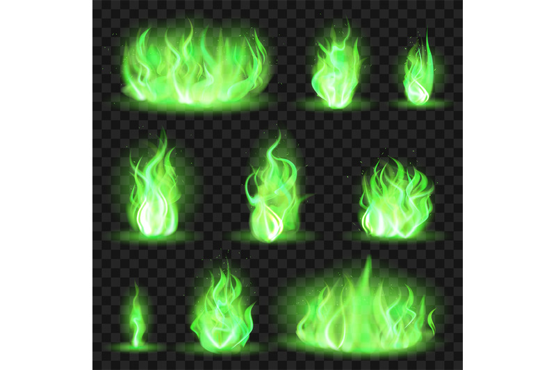 realistic-coloured-fire-green-fiery-blaze-magic-game-flaming-flame