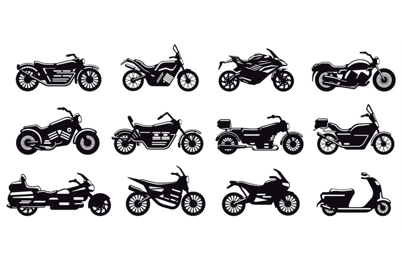 motorcycle-vehicle-silhouette-modern-speed-race-bike-scooter-and-cho