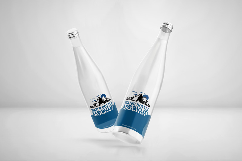 Download Glass Water Bottle Mockup By Pixelica21 | TheHungryJPEG.com