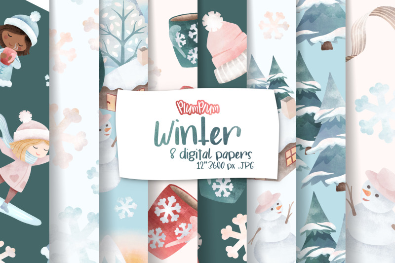 winter-digital-papers
