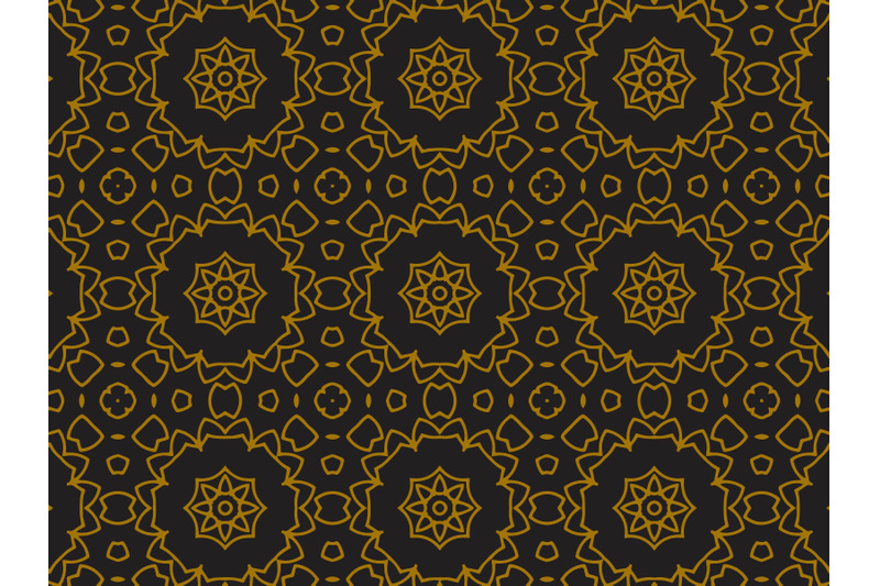 pattern-gold-icon-star-in-flowers