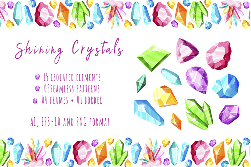 shining-crystals-vector-set