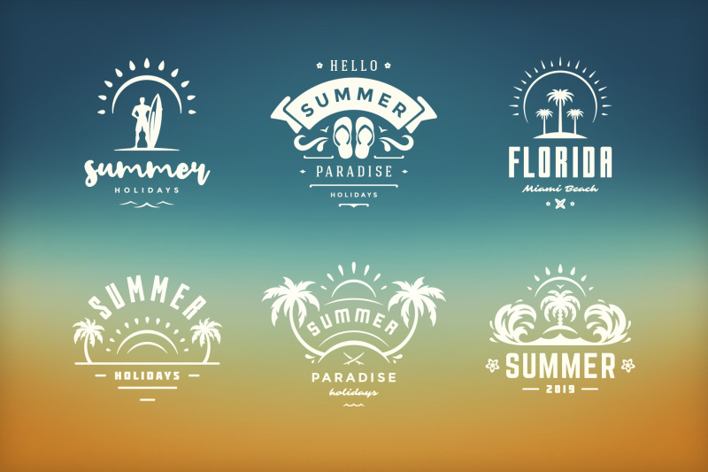 summer-holidays-emblems-amp-badges