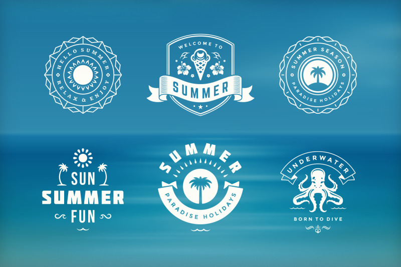 summer-holidays-emblems-amp-badges