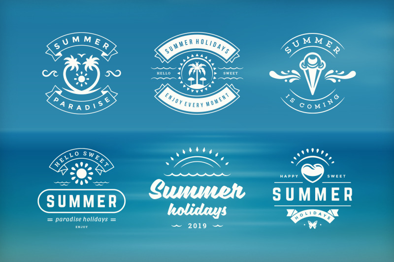 summer-holidays-emblems-amp-badges