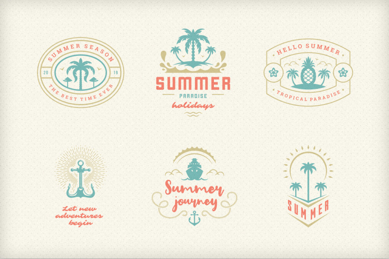 summer-holidays-emblems-amp-badges