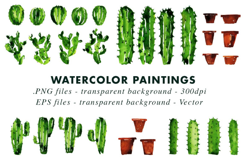 watercolor-cactus-clip-art-set