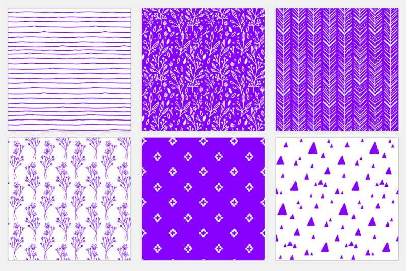 purple-digital-paper-set