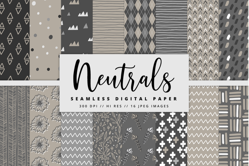 neutrals-digital-paper-set