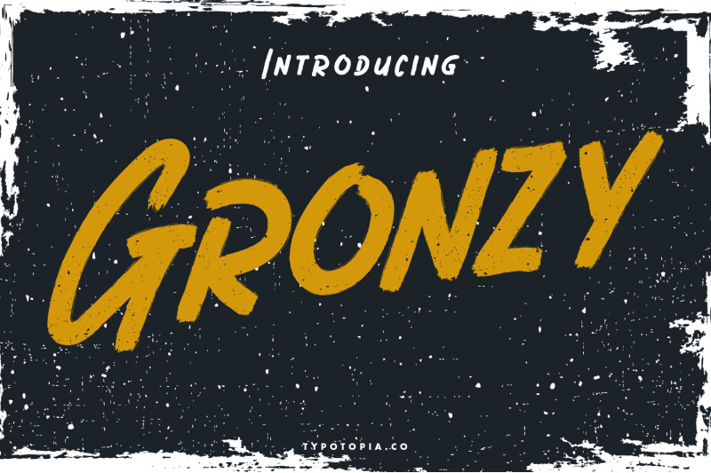 gronzy-brush-font