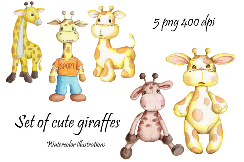 set-of-cute-giraffes-hand-drawn-illustrations
