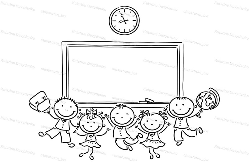 happy-schoolkids-with-a-blackboard