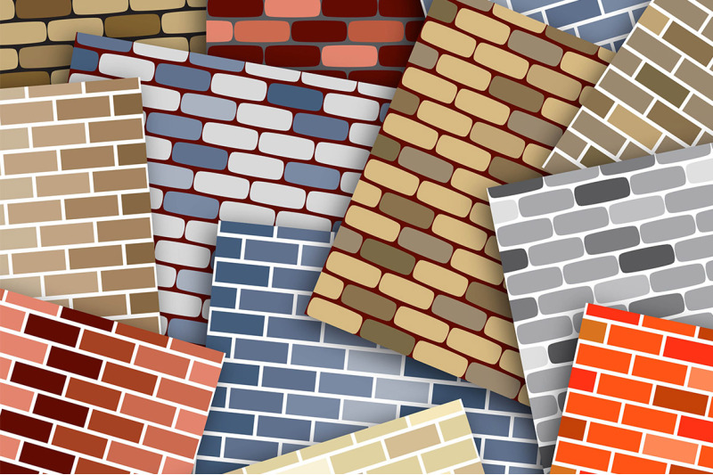 bricks-set-digital-paper-brick-pattern-scrapbook-paper-background